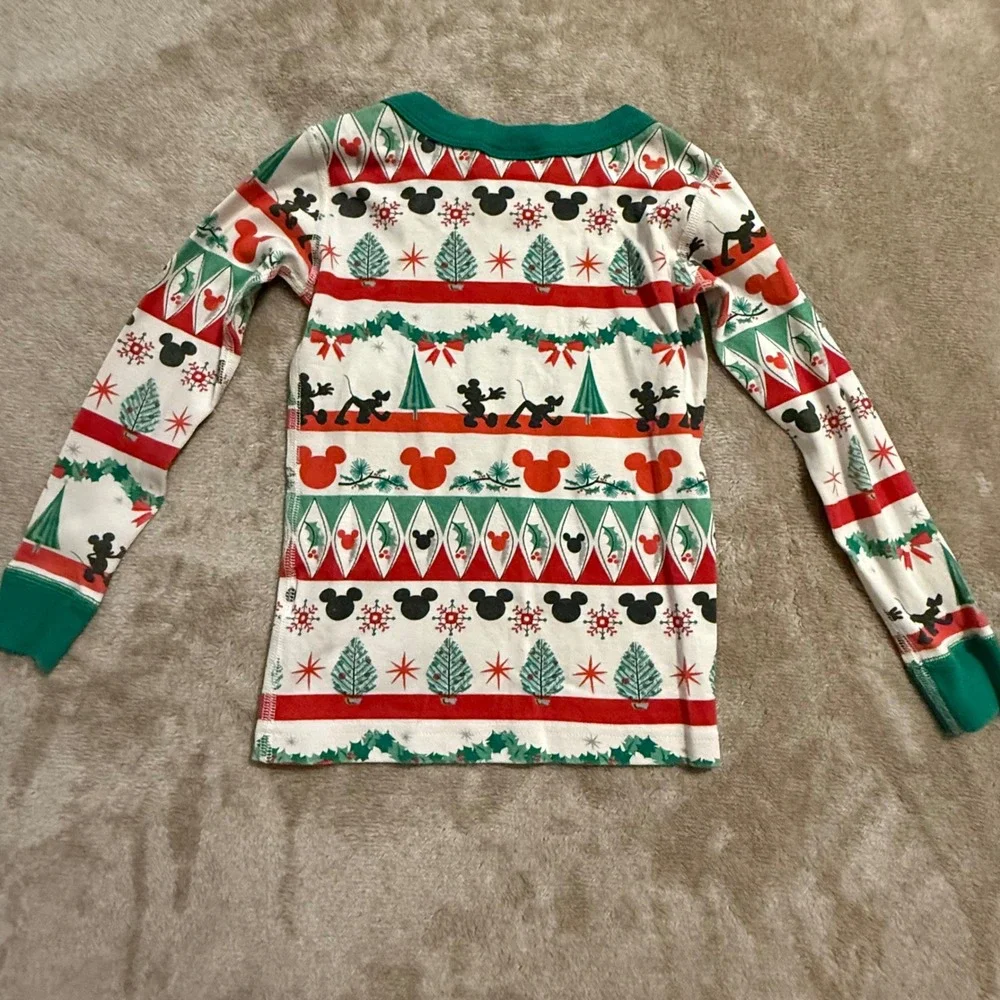Hanna Andersson Disney Mickey Mouse Christmas Pajamas Set Kids 100cm 4 Organic
